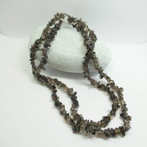 Smoky Quartz Gemstone Chip necklace